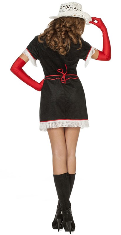  Damesjurkje Cowgirl Zwart/Rood   -3