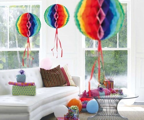 Decoratie Bol Regenboog 30cm
