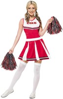 Dames Outfit Cheerleader Rood/Wit