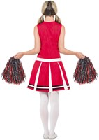 Dames Outfit Cheerleader Rood/Wit-3