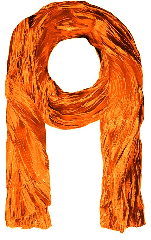 Kreukel Sjaal Metallic Oranje
