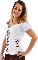Dames Trachten Mieder Wit Luxe 