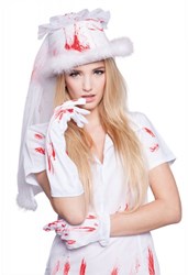 Halloween Bruidshoed met Bloed
