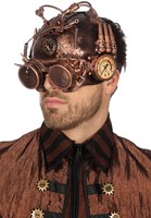 Steampunk Helmmasker Koper Luxe