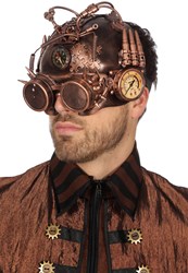 Steampunk Helmmasker Koper Luxe