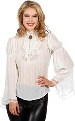 Luxe Piratenblouse Ecru voor dames