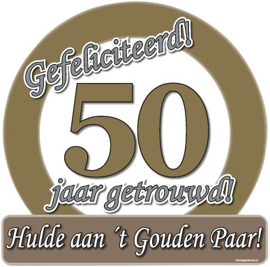 Huldeschild 50 Jaar Getrouwd