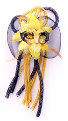 Broche Venice Zwart/Geel