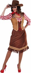 Damesjurkje Cowgirl Halflang 