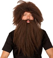 Pruik met Baard Holbewoner bruin