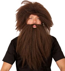 Pruik met Baard Holbewoner bruin