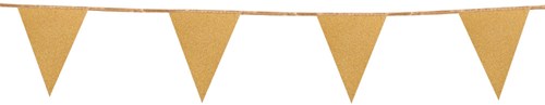Glitter Vlaggenlijn Goud (6m)