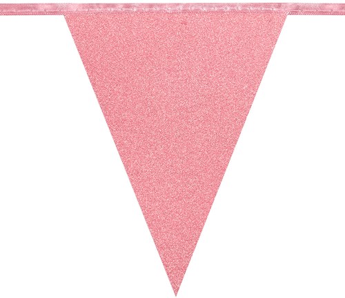 Glitter Vlaggenlijn Roségoud (6m) (detail)