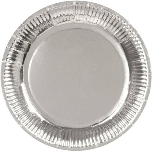 Bordjes Zilver 23cm - 6st