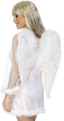 Engelen Vleugels Wit met Marabou Luxe (50x60cm)