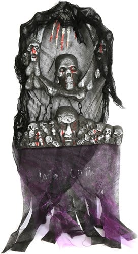Decoratie Halloween Deurkrans Luxe (120x48cm)
