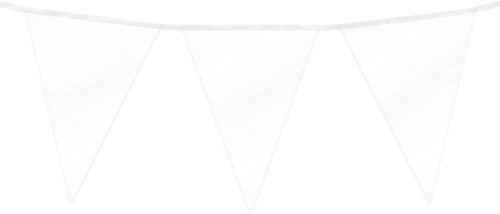 Vlaggenlijn Metallic Wit - 10m