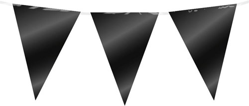 Vlaggenlijn Metallic Zwart - 10m