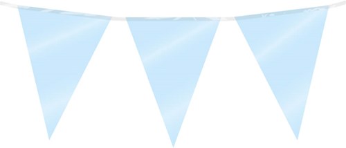Vlaggenlijn Metallic Baby Blauw - 10m
