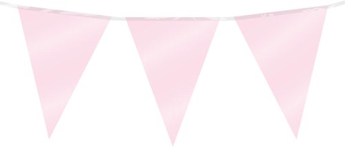 Vlaggenlijn Metallic Baby Roze - 10m