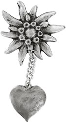 Broche Edelweiss met Hartje