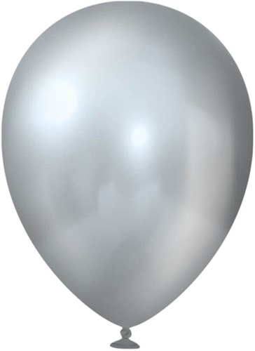 Ballonnen Metallic Zilver 10st