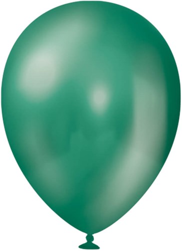 Ballonnen Metallic Groen 30cm - 10st