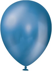 Ballonnen Metallic Blauw 30cm - 50st