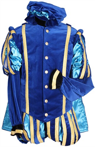 Pietenpak Malaga Fluweel met Cape Blauw-Turquoise