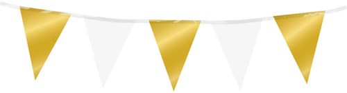 Mini Vlaggenlijn Goud/Wit - 3m