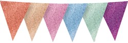 Glitter Vlaggenlijn Multi - 6m