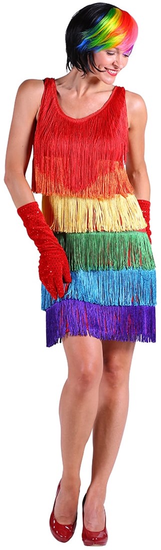 Flapper Jurkje Regenboog Jurk Dames Flapper Jurk Ruby Rainbow Voor