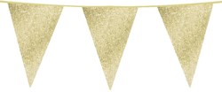 Glitter Vlaggenlijn Groot Goud - 6m