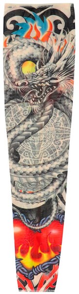 Sportrendy Mannen Casual Slanke Draak Tattoo Lange Mouw Button Down Jurk Shirt JZS041, Jzs013_zwart wit, M