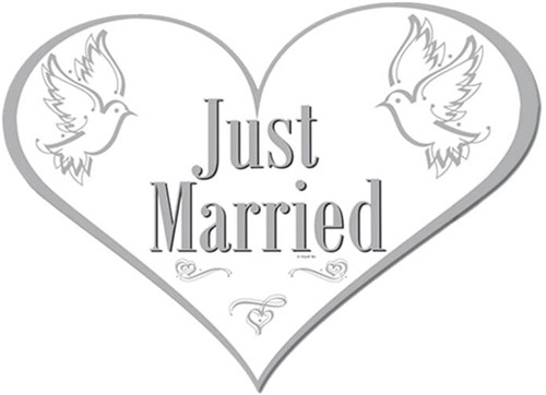 Deurbord Just Married