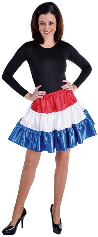 Volangen Rok Kort Rood-Wit-Blauw