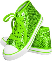 Pailletten Sneakers Lime Groen