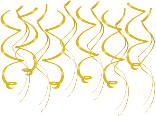 Hangdeco Swirl Goud 12st - 70cm