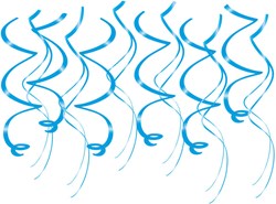 Hangdeco Swirl Blauw 12st - 70cm