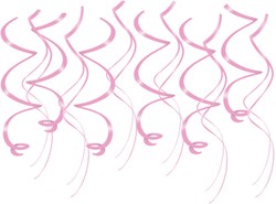 Hangdeco Swirl Roze 12st - 70cm