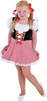 Dirndl Jurkje Rood-Zwart voor meisjes
