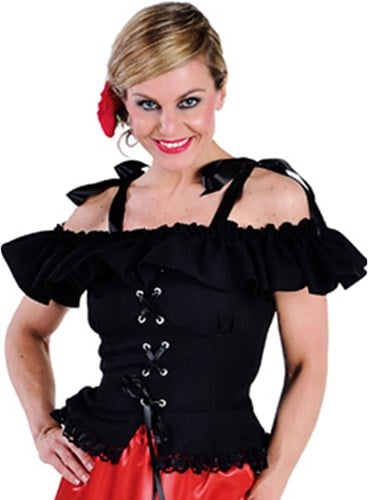 Blouse Carmen Luxe Zwart