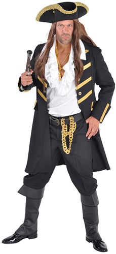 Heren Piratenjas Zwart