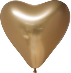 Hartballonnen Chrome Goud 30cm - 6st