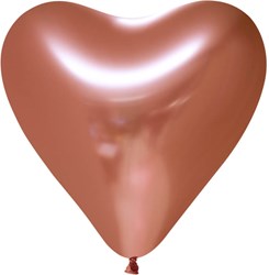 Hartballonnen Chrome Koper 30cm - 6st
