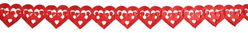 Guirlande Rood Hart Bruidspaar - 6m