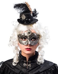 Mini Hoedje Steampunk Zwart Luxe