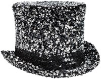 Hoge Hoed Zilver Pailletten Luxe (product)