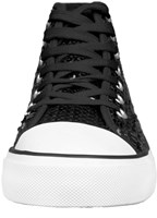 Pailletten Sneakers Zwart (voorkant)