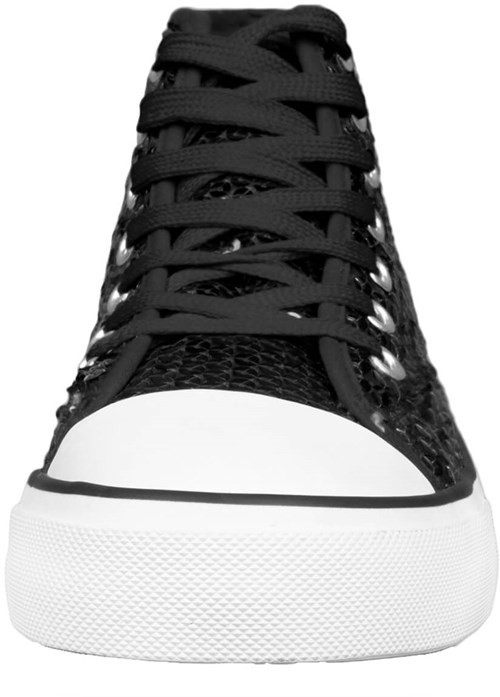 Pailletten Sneakers Zwart (voorkant)